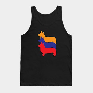 Corgi Tri-color Aesthetic Tank Top